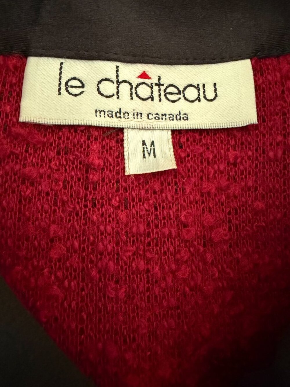 Le Château Vintage Burgundy Bouclé Knit Long-Sleeve Top NWT - Picture 5 of 7